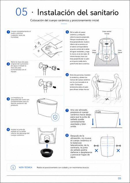 eQiik Pro manual – Installing the toilet